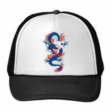 中国龙云火传统文化艺术图案 创意个性鸭舌帽棉质户外运动帽子休闲时尚棒球帽