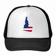 爱达荷州美国地图星条旗美国国旗 创意个性鸭舌帽棉质户外运动帽子休闲时尚棒球帽礼物