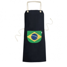 巴西国旗南美洲国家象征符号图案 黑色家居厨房围裙咖啡厅网咖奶茶店工作服礼物礼品