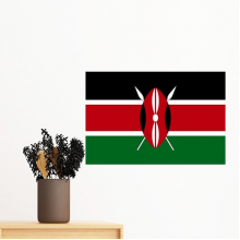 肯尼亚国旗非洲国家象征符号图案 墙贴纸学校教室宿舍背景墙家居卧室房间装饰画可移除贴画