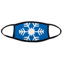 蓝色雪花冬季运动剪影 防冻防风防尘口罩时尚面罩