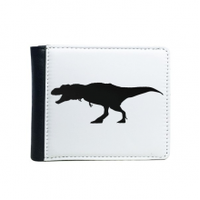 恐龙白色化石奔跑 翻折式多功能皮革钱包卡包礼品礼物