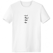 趣味Let That Shit英文插画 男女白色短袖T恤创意纪念衫个性T恤衫礼物