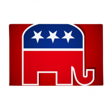美国美利坚合众国大象党徽共和党 防滑地垫地毯卧室卫生间地板法兰绒垫礼物