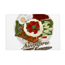 新加坡椰浆饭美食图 防滑地垫地毯卧室卫生间地板法兰绒垫礼物