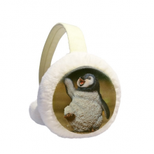 海洋南企鹅白色光线海浪云水自然 冬季可折叠保暖耳套耳罩护耳挂耳包礼物