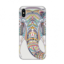 马赛克多种色彩大象图案 苹果iPhoneX手机软壳TPU硅胶超薄全包围保护套