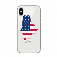缅因州星条旗美国国旗 苹果iPhoneX手机软壳TPU硅胶超薄全包围保护套