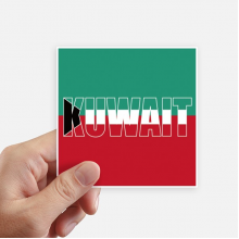 科威特国旗英文名 方形贴纸10cm摩托电脑贴画旅行箱装饰8片