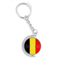 比利时国旗英文名 旋转汽车钥匙扣挂件礼物