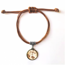 九月十月天秤星座图案 棕手链饰品情侣礼物礼品