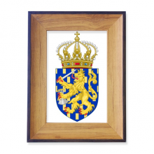 荷兰欧洲国徽 相框桌面木制展示架艺术