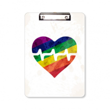 心电图爱心LGBT彩虹支持同性恋 平头文件夹书写垫板考试A4