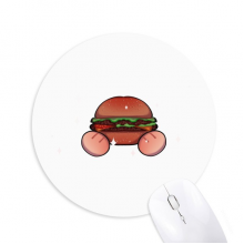 美国汉堡食物 圆形游戏办公防滑橡胶鼠标垫礼物