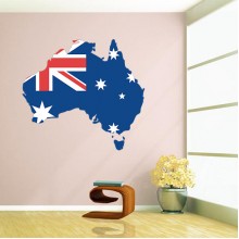 澳大利亚国旗地图墙贴