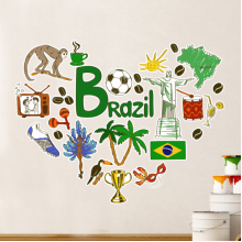 创意巴西插画墙贴